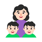 Emoji 👩🏻‍👦🏻‍👦🏻 Famiglia - Donna, Bambino, Bambino: Carnagione Chiara su Microsoft Windows 11 22H2.