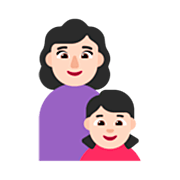 Emoji 👩🏻‍👧🏻 Famiglia - Donna, Bambina: Carnagione Chiara su Microsoft Windows 11 22H2.