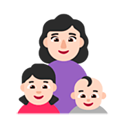 👩🏻‍👧🏻‍👶🏻 Emoji Família - Mulher, Menina, Bebê: Pele Clara na Microsoft Windows 11 22H2.