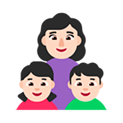 👩🏻‍👧🏻‍👦🏻 Emoji Familie - Frau, Mädchen, Junge: helle Hautfarbe Microsoft Windows 11 22H2.