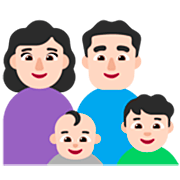 👩🏻‍👨🏻‍👶🏻‍👦🏻 Emoji Família - Mulher, Homem, Bebê, Menino: Pele Clara na Microsoft Windows 11 22H2.