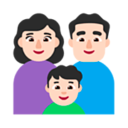 👩🏻‍👨🏻‍👦🏻 Emoji Familia - Mujer, Hombre, Niño: Tono De Piel Claro en Microsoft Windows 11 22H2.