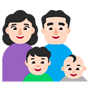 Emoji 👩🏻‍👨🏻‍👦🏻‍👶🏻 Famiglia - Donna, Uomo, Bambino, Neonato: Carnagione Chiara su Microsoft Windows 11 22H2.