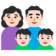 👩🏻‍👨🏻‍👦🏻‍👦🏻 Emoji Família - Mulher, Homem, Menino, Menino: Pele Clara na Microsoft Windows 11 22H2.