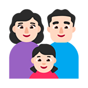 👩🏻‍👨🏻‍👧🏻 Emoji Família - Mulher, Homem, Menina: Pele Clara na Microsoft Windows 11 22H2.