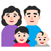 👩🏻‍👨🏻‍👧🏻‍👶🏻 Emoji Familia - Mujer, Hombre, Niña, Bebé: Tono De Piel Claro en Microsoft Windows 11 22H2.