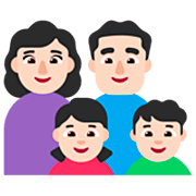 👩🏻‍👨🏻‍👧🏻‍👦🏻 Emoji Família - Mulher, Homem, Menina, Menino: Pele Clara na Microsoft Windows 11 22H2.