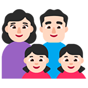 👩🏻‍👨🏻‍👧🏻‍👧🏻 Emoji Família - Mulher, Homem, Menina, Menina: Pele Clara na Microsoft Windows 11 22H2.