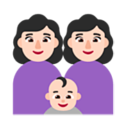 👩🏻‍👩🏻‍👶🏻 Emoji Família - Mulher, Mulher, Bebê: Pele Clara na Microsoft Windows 11 22H2.