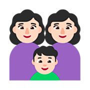 Emoji 👩🏻‍👩🏻‍👦🏻 Famiglia - Donna, Donna, Bambino: Carnagione Chiara su Microsoft Windows 11 22H2.