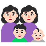 👩🏻‍👩🏻‍👦🏻‍👶🏻 Emoji Familie - Frau, Frau, Junge, Baby: helle Hautfarbe Microsoft Windows 11 22H2.