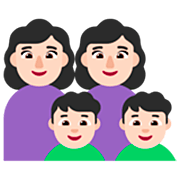 👩🏻‍👩🏻‍👦🏻‍👦🏻 Emoji Família - Mulher, Mulher, Menino, Menino: Pele Clara na Microsoft Windows 11 22H2.