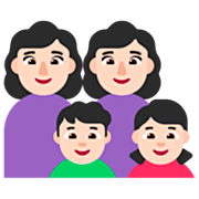 👩🏻‍👩🏻‍👦🏻‍👧🏻 Emoji Familia - Mujer, Mujer, Niño, Niña: Tono De Piel Claro en Microsoft Windows 11 22H2.