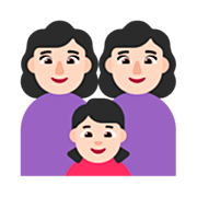 Emoji 👩🏻‍👩🏻‍👧🏻 Famiglia - Donna, Donna, Bambina: Carnagione Chiara su Microsoft Windows 11 22H2.