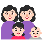 👩🏻‍👩🏻‍👧🏻‍👶🏻 Emoji Familia - Mujer, Mujer, Niña, Bebé: Tono De Piel Claro en Microsoft Windows 11 22H2.