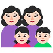👩🏻‍👩🏻‍👧🏻‍👦🏻 Emoji Família - Mulher, Mulher, Menina, Menino: Pele Clara na Microsoft Windows 11 22H2.