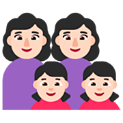 👩🏻‍👩🏻‍👧🏻‍👧🏻 Emoji Família - Mulher, Mulher, Menina, Menina: Pele Clara na Microsoft Windows 11 22H2.