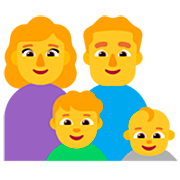 Emoji 👩‍👨‍👦‍👶 Famiglia: Donna, Uomo, Bambino, Neonato su Microsoft Windows 11 22H2.