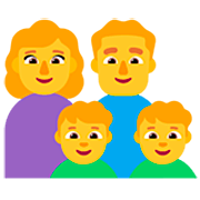 Emoji 👩‍👨‍👦‍👦 Famiglia: Donna, Uomo, Bambino, Bambino su Microsoft Windows 11 22H2.
