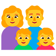 Emoji 👩‍👨‍👦‍👧 Famiglia: Donna, Uomo, Bambino, Bambina su Microsoft Windows 11 22H2.