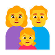 Émoji 👩‍👨‍👧 Famille: Femme, Homme, Fille sur Microsoft Windows 11 22H2.