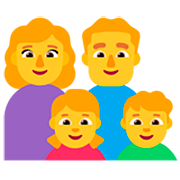 👩‍👨‍👧‍👦 Emoji Familia: mujer, hombre, niña, niño en Microsoft Windows 11 22H2.