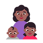 👩🏾‍👶🏾‍👧🏾 Emoji Família - Mulher, Bebê, Menina: Pele Morena Escura na Microsoft Windows 11 22H2.