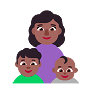 Emoji 👩🏾‍👦🏾‍👶🏾 Famiglia - Donna, Bambino, Neonato: Carnagione Abbastanza Scura su Microsoft Windows 11 22H2.