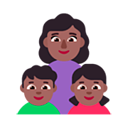 👩🏾‍👦🏾‍👧🏾 Emoji Familia - Mujer, Niño, Niña: Tono De Piel Oscuro Medio en Microsoft Windows 11 22H2.