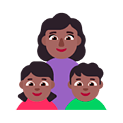 👩🏾‍👧🏾‍👦🏾 Emoji Familia - Mujer, Niña, Niño: Tono De Piel Oscuro Medio en Microsoft Windows 11 22H2.