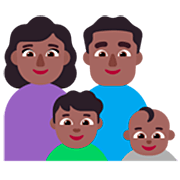 👩🏾‍👨🏾‍👦🏾‍👶🏾 Emoji Familia - Mujer, Hombre, Niño, Bebé: Tono De Piel Oscuro Medio en Microsoft Windows 11 22H2.