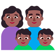 👩🏾‍👨🏾‍👦🏾‍👦🏾 Emoji Familia - Mujer, Hombre, Niño, Niño: Tono De Piel Oscuro Medio en Microsoft Windows 11 22H2.