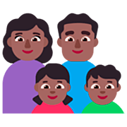👩🏾‍👨🏾‍👧🏾‍👦🏾 Emoji Familia - Mujer, Hombre, Niña, Niño: Tono De Piel Oscuro Medio en Microsoft Windows 11 22H2.