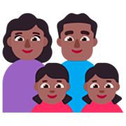 👩🏾‍👨🏾‍👧🏾‍👧🏾 Emoji Familia - Mujer, Hombre, Niña, Niña: Tono De Piel Oscuro Medio en Microsoft Windows 11 22H2.