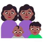 👩🏾‍👩🏾‍👶🏾‍👦🏾 Emoji Familia - Mujer, Mujer, Bebé, Niño: Tono De Piel Oscuro Medio en Microsoft Windows 11 22H2.