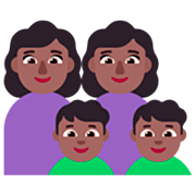 👩🏾‍👩🏾‍👦🏾‍👦🏾 Emoji Familia - Mujer, Mujer, Niño, Niño: Tono De Piel Oscuro Medio en Microsoft Windows 11 22H2.