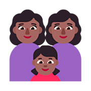 👩🏾‍👩🏾‍👧🏾 Emoji Familia - Mujer, Mujer, Niña: Tono De Piel Oscuro Medio en Microsoft Windows 11 22H2.