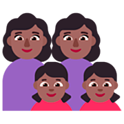 👩🏾‍👩🏾‍👧🏾‍👧🏾 Emoji Familia - Mujer, Mujer, Niña, Niña: Tono De Piel Oscuro Medio en Microsoft Windows 11 22H2.