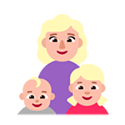 👩🏼‍👶🏼‍👧🏼 Emoji Familia - Mujer, Bebé, Niña: Tono De Piel Claro Medio en Microsoft Windows 11 22H2.