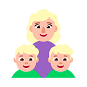 👩🏼‍👦🏼‍👦🏼 Emoji Familia - Mujer, Niño, Niño: Tono De Piel Claro Medio en Microsoft Windows 11 22H2.