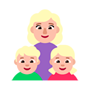 👩🏼‍👦🏼‍👧🏼 Emoji Familia - Mujer, Niño, Niña: Tono De Piel Claro Medio en Microsoft Windows 11 22H2.