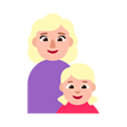👩🏼‍👧🏼 Emoji Familia - Mujer, Niña: Tono De Piel Claro Medio en Microsoft Windows 11 22H2.