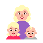 Emoji 👩🏼‍👧🏼‍👶🏼 Famiglia - Donna, Bambina, Neonato: Carnagione Abbastanza Chiara su Microsoft Windows 11 22H2.