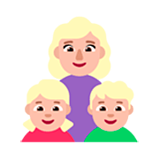 Emoji 👩🏼‍👧🏼‍👦🏼 Famiglia - Donna, Bambina, Bambino: Carnagione Abbastanza Chiara su Microsoft Windows 11 22H2.