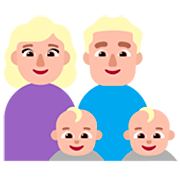 Emoji 👩🏼‍👨🏼‍👶🏼‍👶🏼 Famiglia - Donna, Uomo, Neonato, Neonato: Carnagione Abbastanza Chiara su Microsoft Windows 11 22H2.