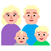 👩🏼‍👨🏼‍👶🏼‍👦🏼 Emoji Família - Mulher, Homem, Bebê, Menino: Pele Morena Clara na Microsoft Windows 11 22H2.