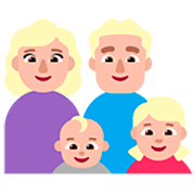 👩🏼‍👨🏼‍👶🏼‍👧🏼 Emoji Familia - Mujer, Hombre, Bebé, Niña: Tono De Piel Claro Medio en Microsoft Windows 11 22H2.