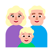 Emoji 👩🏼‍👨🏼‍👦🏼 Famiglia - Donna, Uomo, Bambino: Carnagione Abbastanza Chiara su Microsoft Windows 11 22H2.