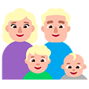 Emoji 👩🏼‍👨🏼‍👦🏼‍👶🏼 Famiglia - Donna, Uomo, Bambino, Neonato: Carnagione Abbastanza Chiara su Microsoft Windows 11 22H2.