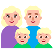 Emoji 👩🏼‍👨🏼‍👦🏼‍👦🏼 Famiglia - Donna, Uomo, Bambino, Bambino: Carnagione Abbastanza Chiara su Microsoft Windows 11 22H2.